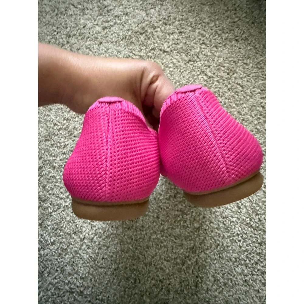 VIVAIA Aria 5 Pointed Toe Pitaya Pink Womens Size 8.5 Knit Flats Preppy - Picture 3 of 6